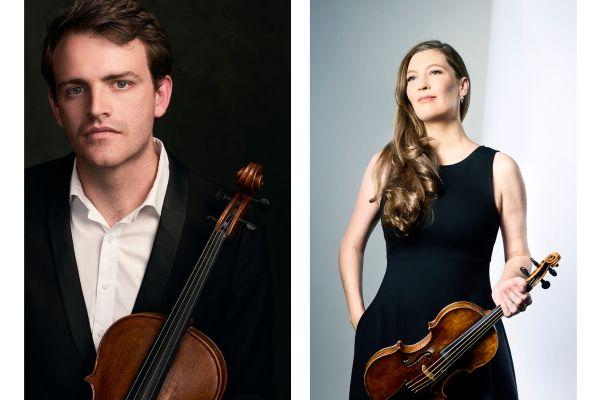 Violist and composer Matt Laing, and violinist Simone Slattery 